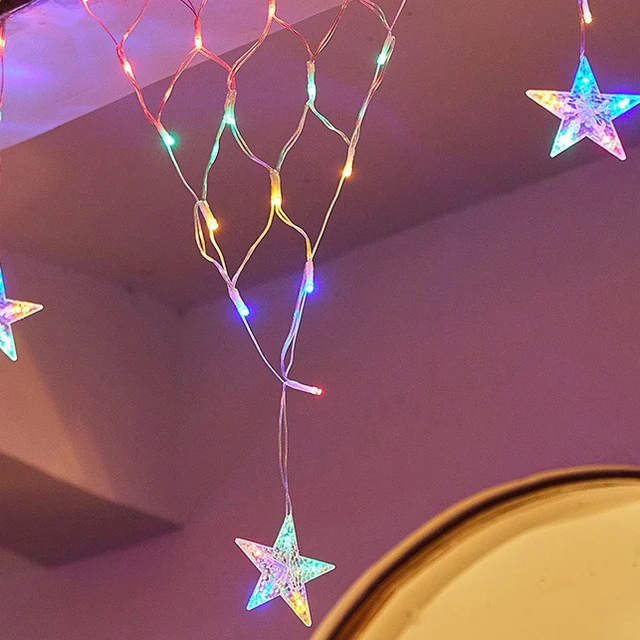 LED zavesa sa svetlećim zvezdama