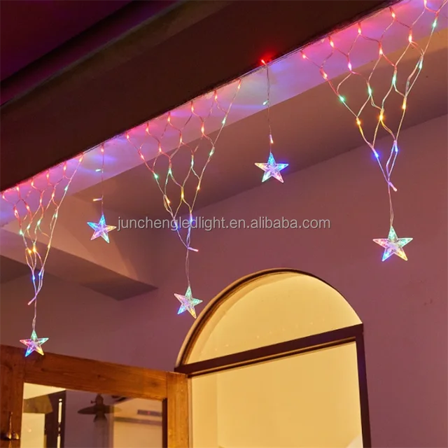 LED zavesa sa svetlećim zvezdama