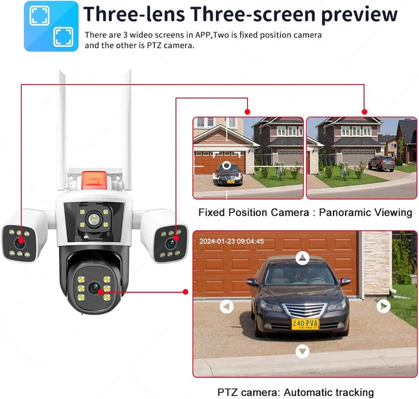 Ip kamera PTZ kamera BULLET 25MP 4 sociva i 4 kamere 4K