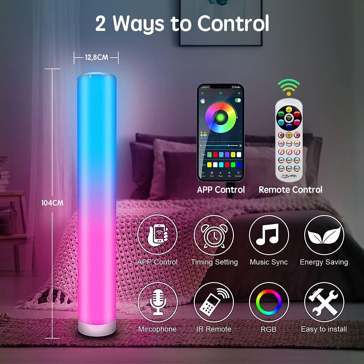 Pametna RGB podna lampa 1m set 2 komada