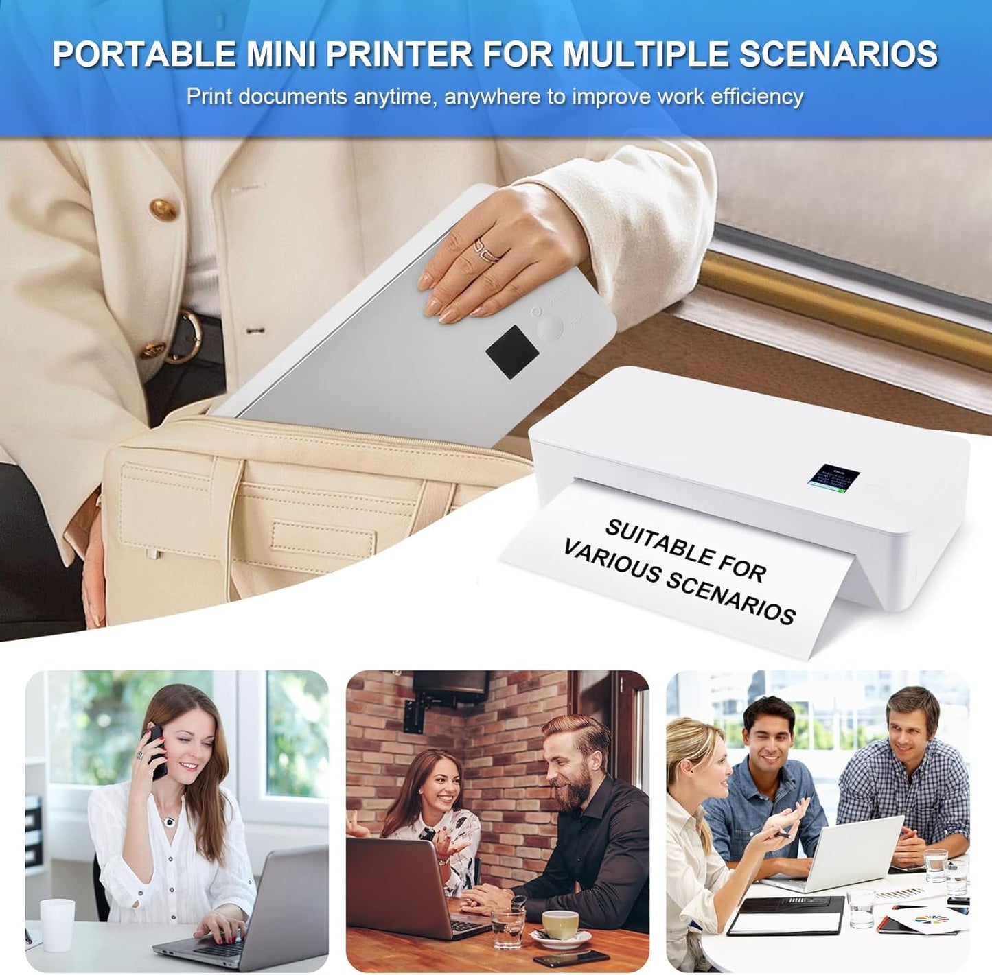 Termalni Štampač A4 Mobilan Bluetooth Prenosni