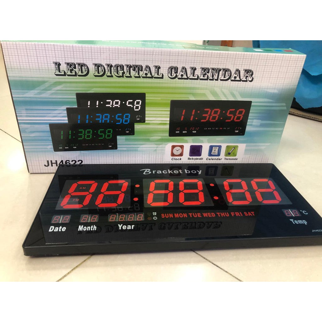 Led veliki zidni digitalni sat sa termometrom