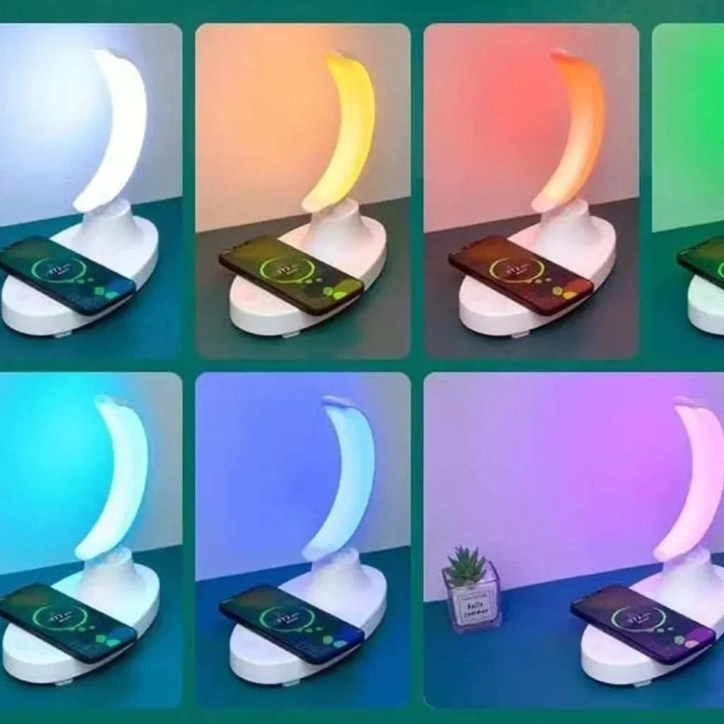 Banana lampa sa bluetooth zvučnikom i bežičnim punjačem