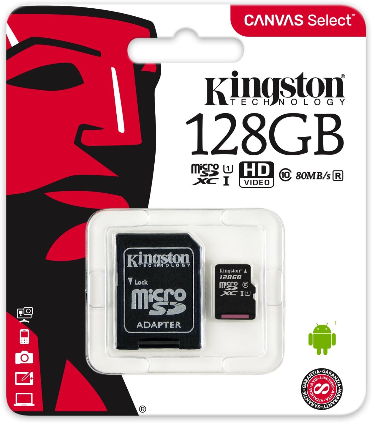 KINGSTON Memorijska kartica MicroSD 128GB + adapter