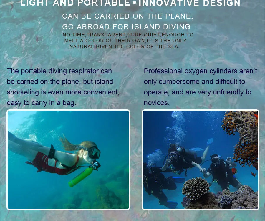 Scuba Diving - Set za ronjenje sa bocom, maskom i pumpom 1L