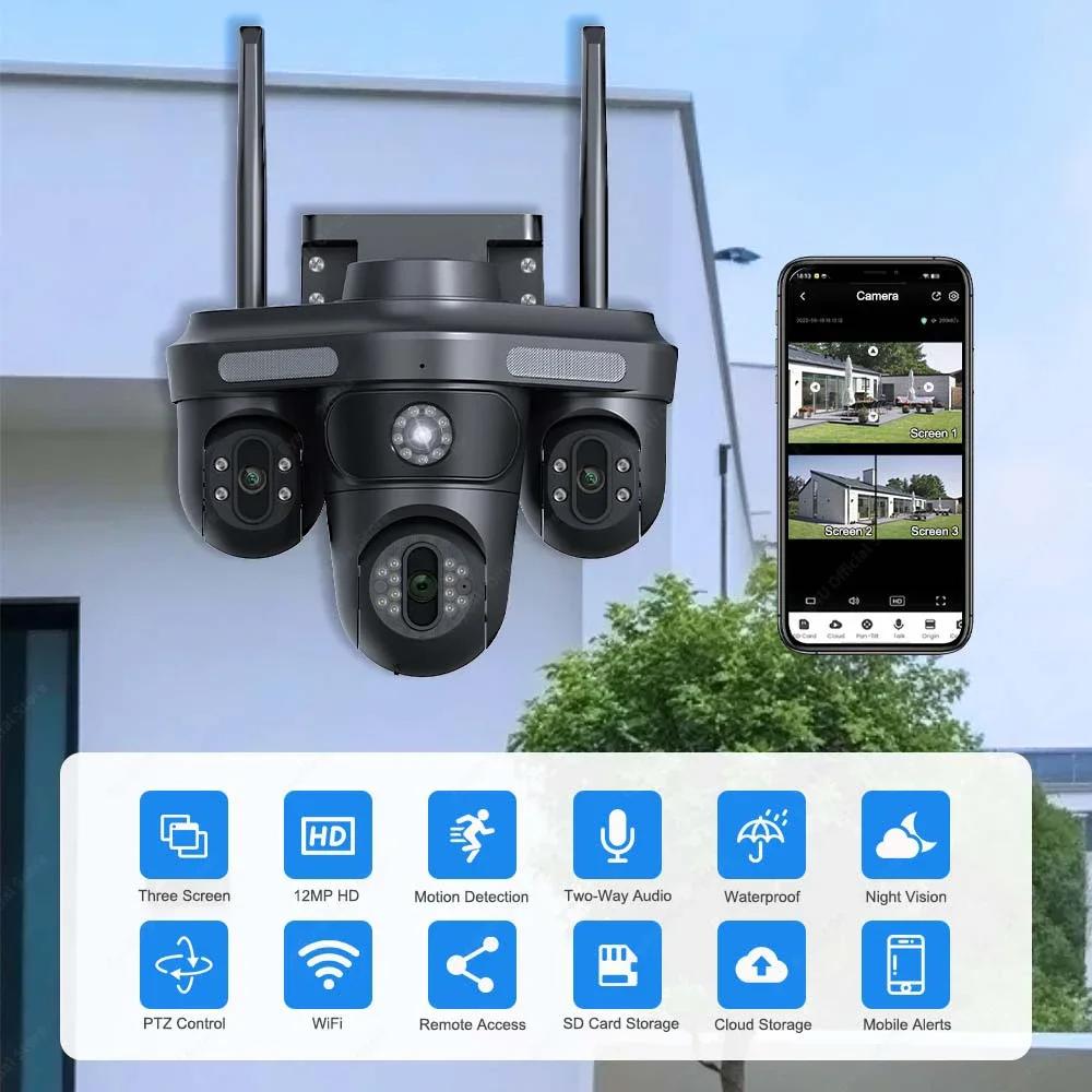 IP Wifi Kamera sa Tri rotirajucih sočiva i 12MP Rezolucijom