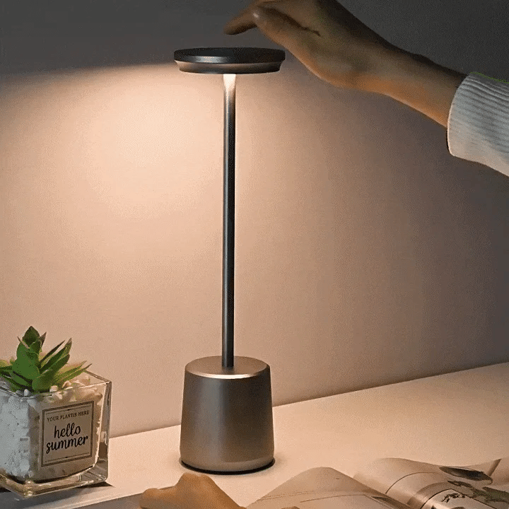 Bezicna Led stona lampa za kafice, restorane, baste SIVA