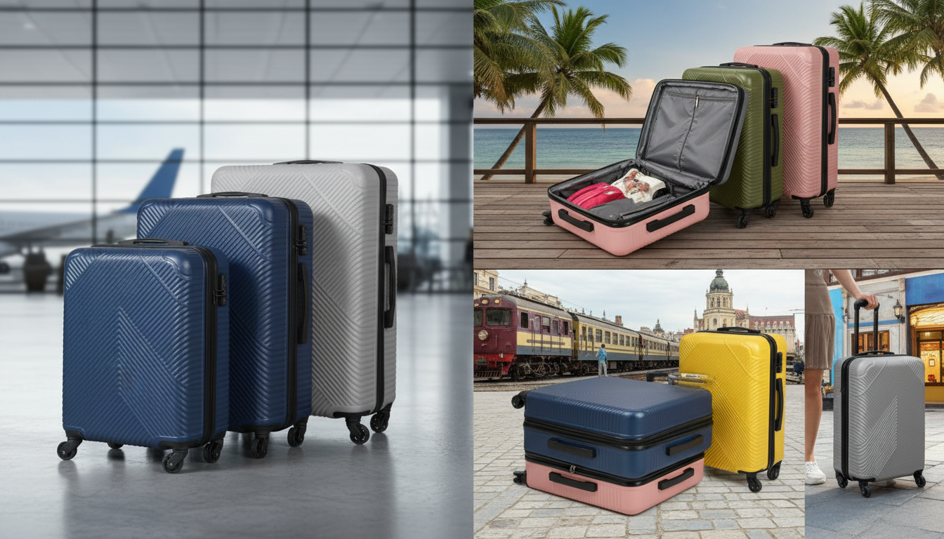 Set Kofera 3/1 ABS – Veliki, Srednji i Mali Kofer sa 4 Točkića Idealno za Putovanja