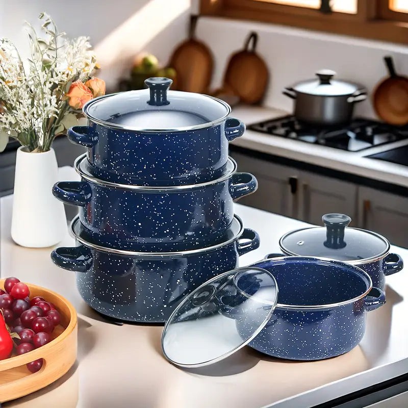 Set Emajliranih Šerpi – 5 Delova Crne