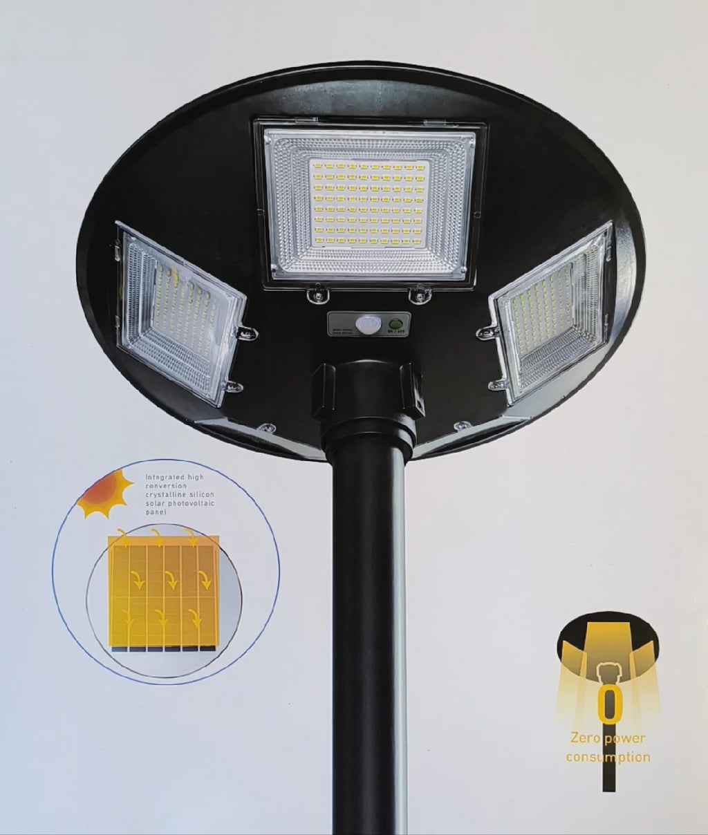 LED Solarna Ulična Svetiljka 300W – Snažno Spoljašnje Osvetljenje sa Senzorom i Daljinskim