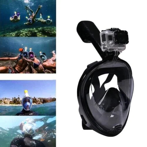 remium Full Face Maska za Ronjenje – Anti-Fog Sistem, GoPro Nosač i Suvo Disanje