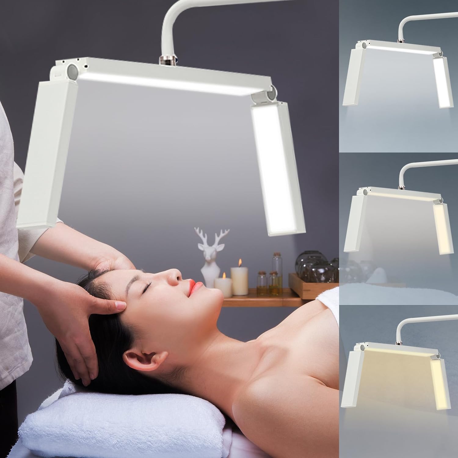LED Podna Lampa za Trepavice Trokraka 23" Profesionalno Beauty Osvetljenje