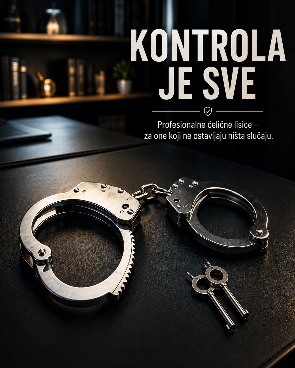 Metalne Lisice na Lancu sa Dva Ključa – Čelična Konstrukcija