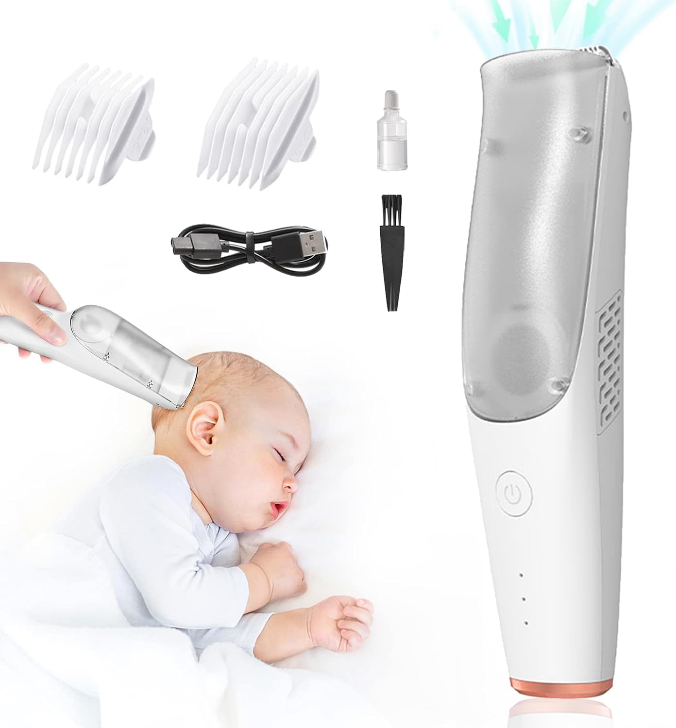 Električni trimer za šišanje beba sa usisavanjem dlake