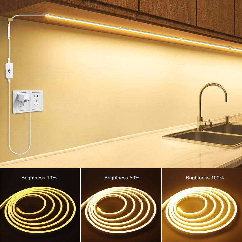 LED NEON flex traka - 10m 220v Toplo Bela