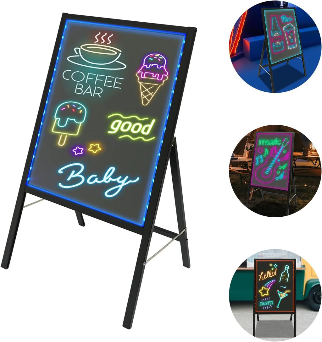 LED Reklamna Tabla za Pisanje 60x80 cm – Svetleća Tabla sa Daljinskim za Kafiće, Barove i Lokale