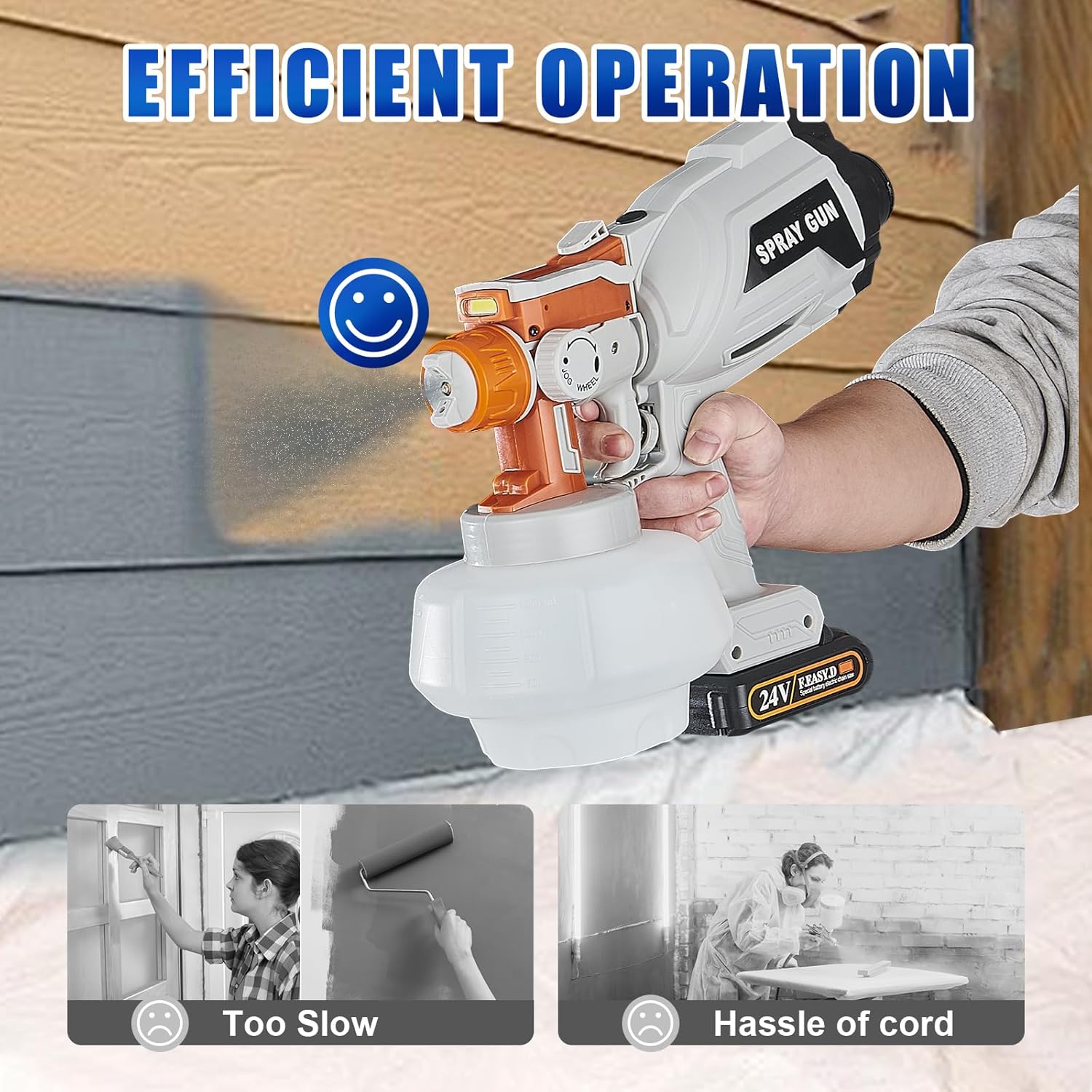 Aku pištolj za farbanje led svetlom 21v