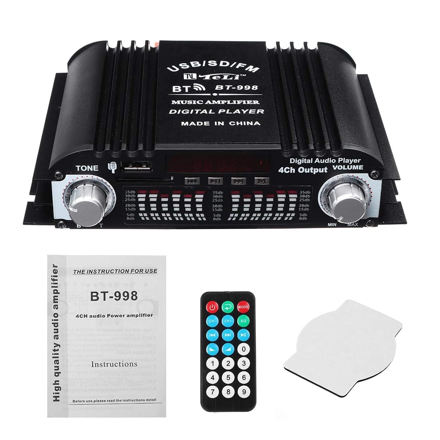 BT-998 FM radio bluetooth pojacalo 160W  4x40W sa 4 izlaza