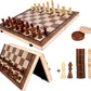 Drveni šah i dame 2u1 magnetni