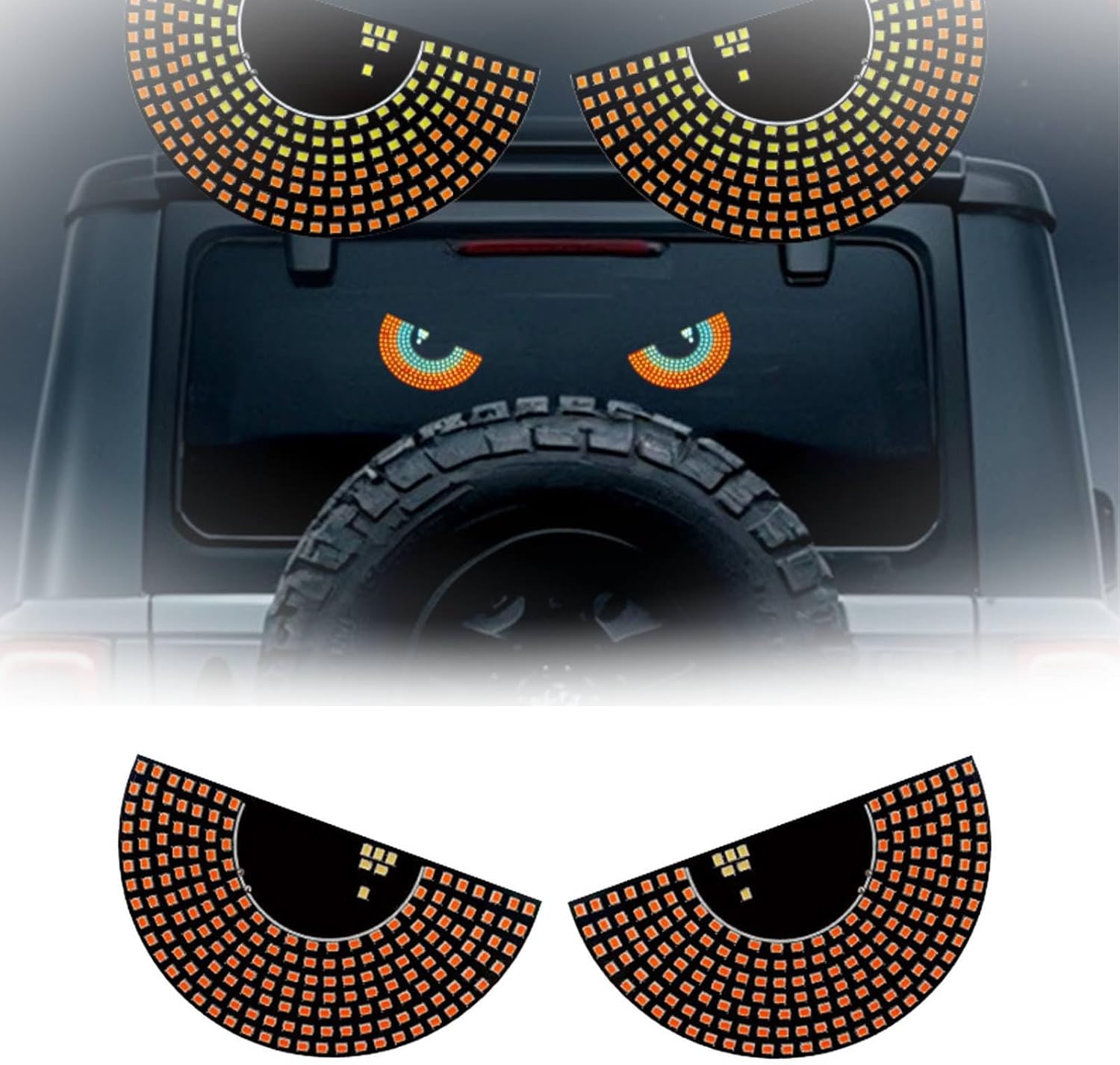 LED Devil Eyes Svetla za Auto – RGB Ambijentalna Svetla za Vetrobansko Staklo sa Daljinskim Upravljačem | Univerzalna Auto LED Dekoracija