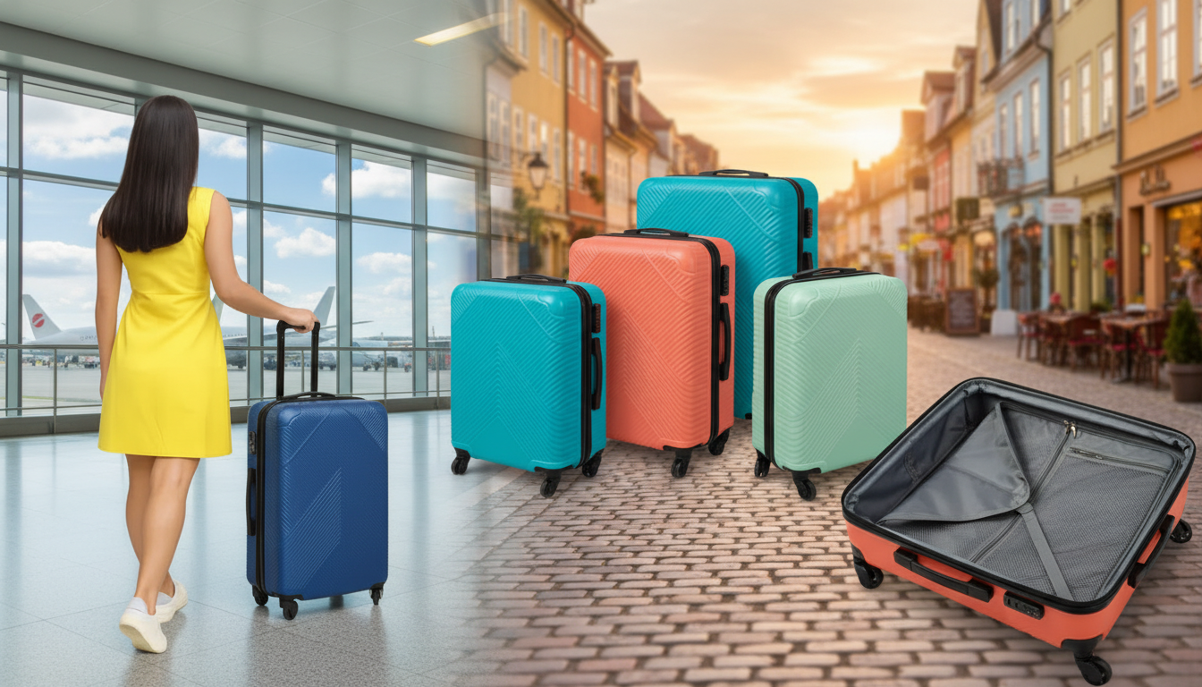 Set Kofera 3/1 ABS – Veliki, Srednji i Mali Kofer sa 4 Točkića Idealno za Putovanja