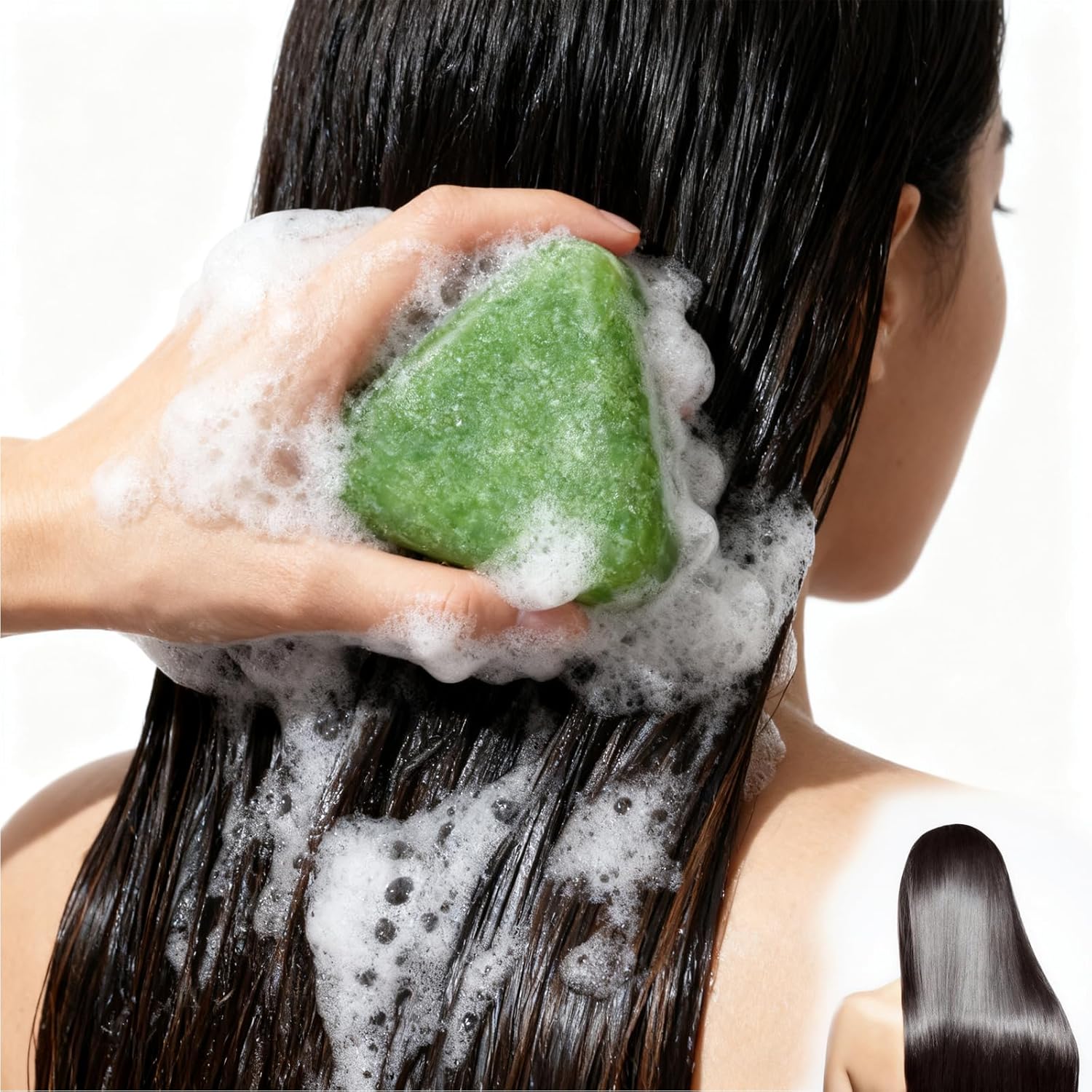 1+1 GRATIS Prirodni Biljni Šampon za Rast Kose sa Usman Travom – Herbal Shampoo Bar za Žene i Muškarce za Sve Tipove Kose