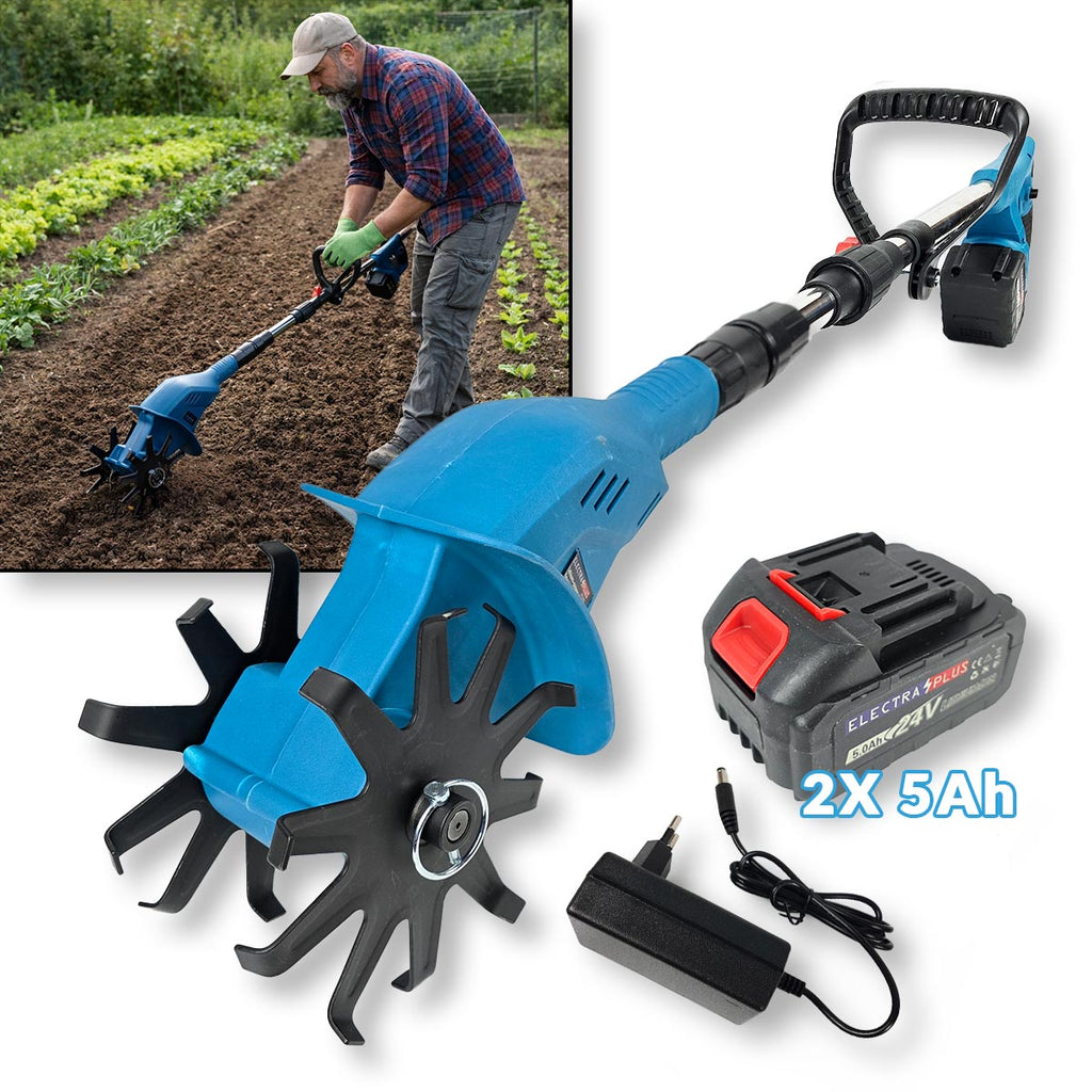 Aku kultivator sa dve baterije