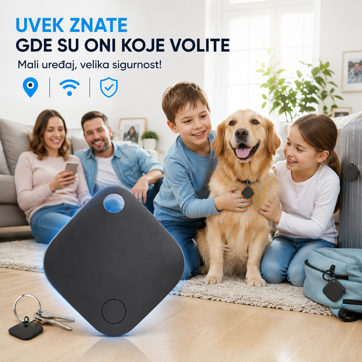 Apple AirTag Smart Tag – Pametni GPS Lokator za Praćenje Ključeva, Prtljaga i Predmeta