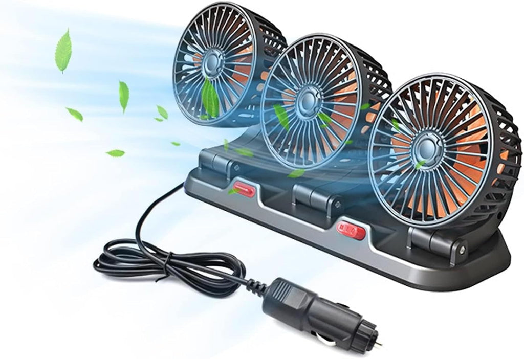 Auto Ventilator 3u1 12V – Trostruki Ventilator za Auto Snažan i Tih Rad