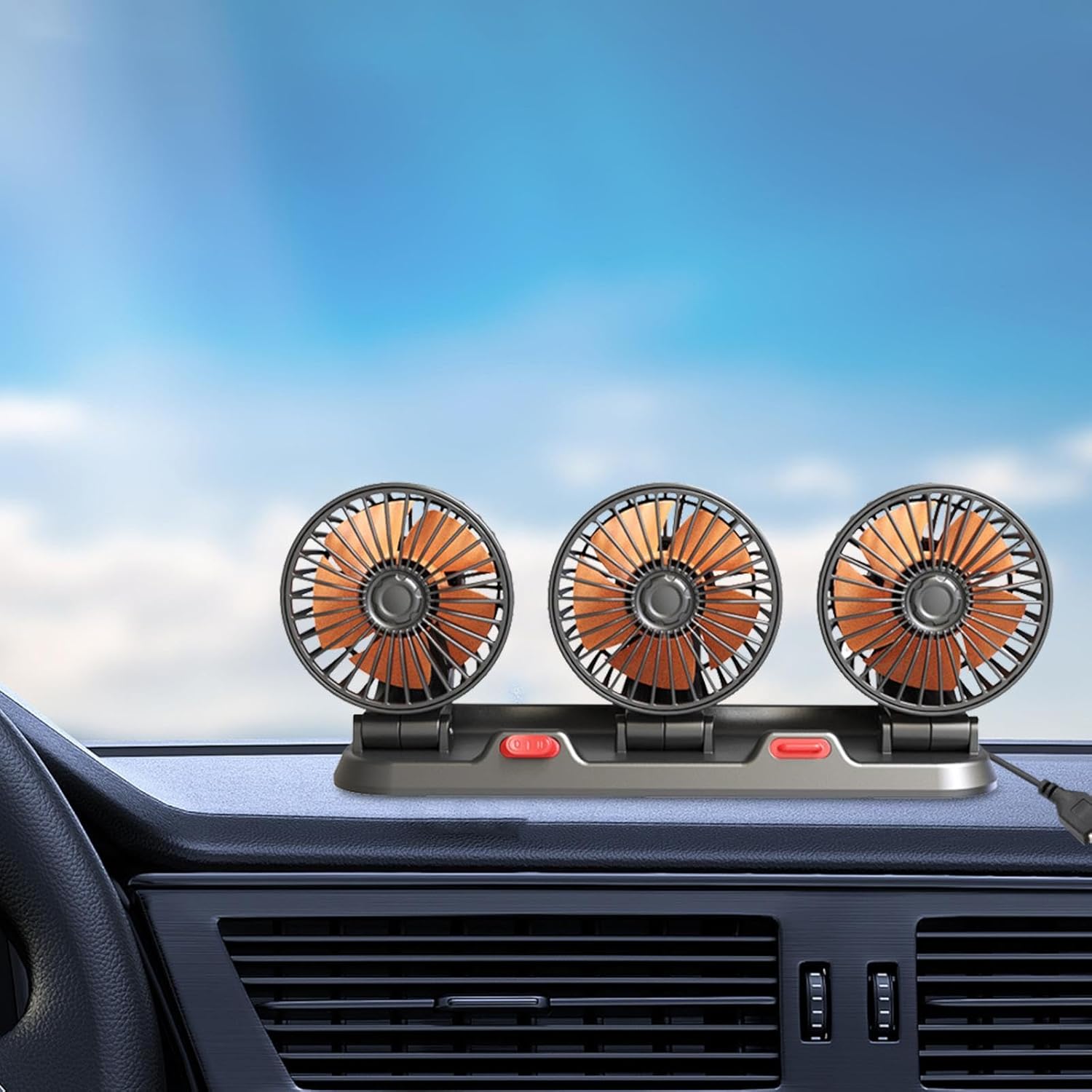 Auto Ventilator 3u1 12V – Trostruki Ventilator za Auto Snažan i Tih Rad
