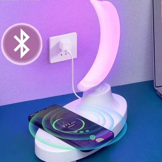 Banana lampa sa bluetooth zvučnikom i bežičnim punjačem