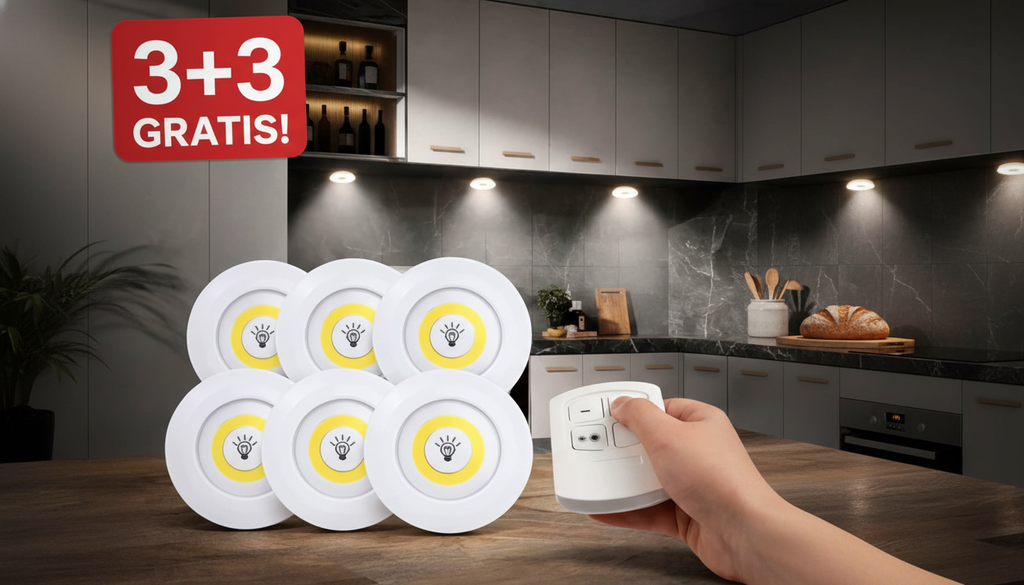 Bežična LED Rasveta 3u1 – 3+3 Gratis sa Daljinskom Kontrolom