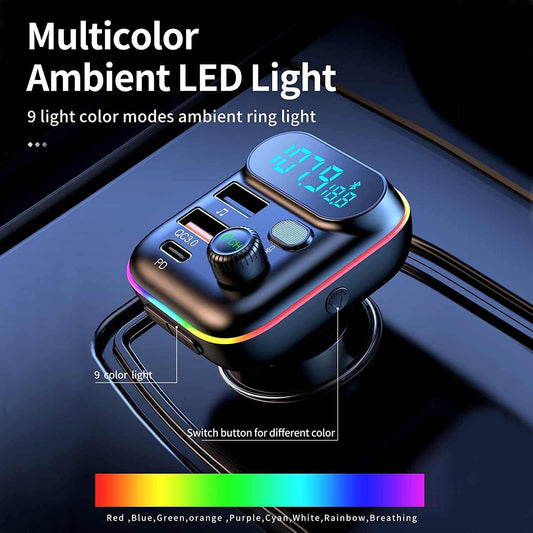 Bluetooth FM transmiter za auto sa punjacem 3u1