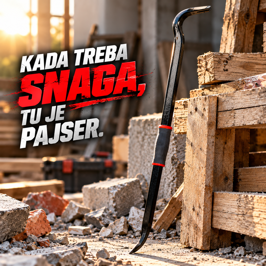 Pajser Strong Deblji – Čvrsti Metalni Pajser za Građevinske, Radioničke i Kućne Radove