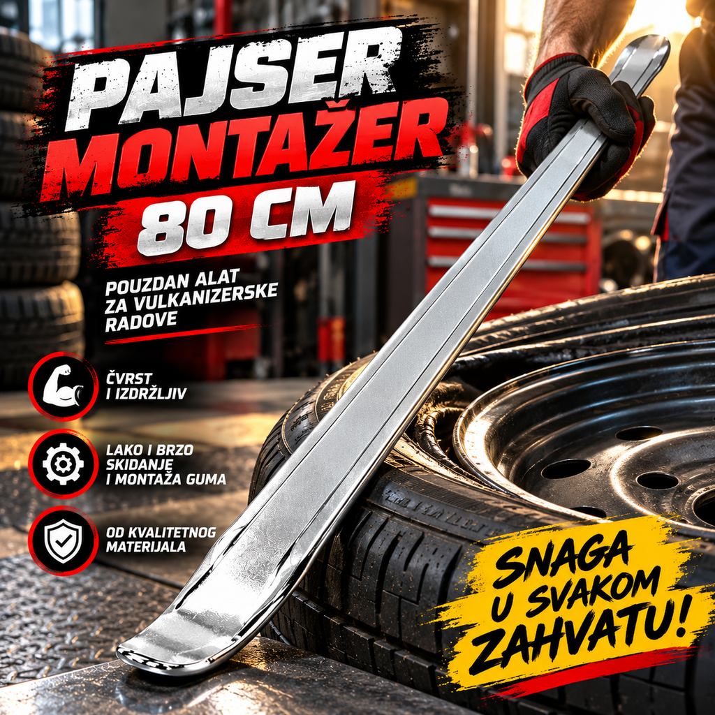 Pajser montirač poluga 80cm vulkanizerski pajser