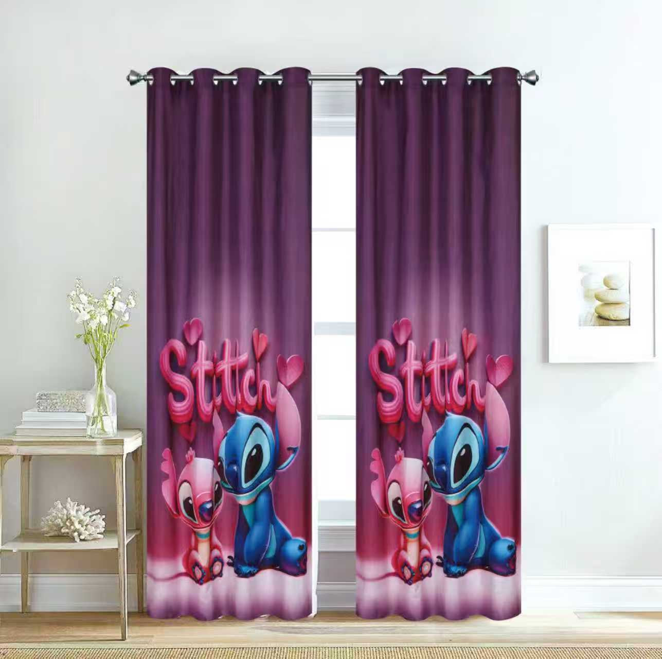 Dečiji Draper 140x260cm Stitch Rozi – Za Dečiju Sobu