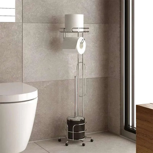 Držač toalet papira sa wc cetkom i postoljem za telefon