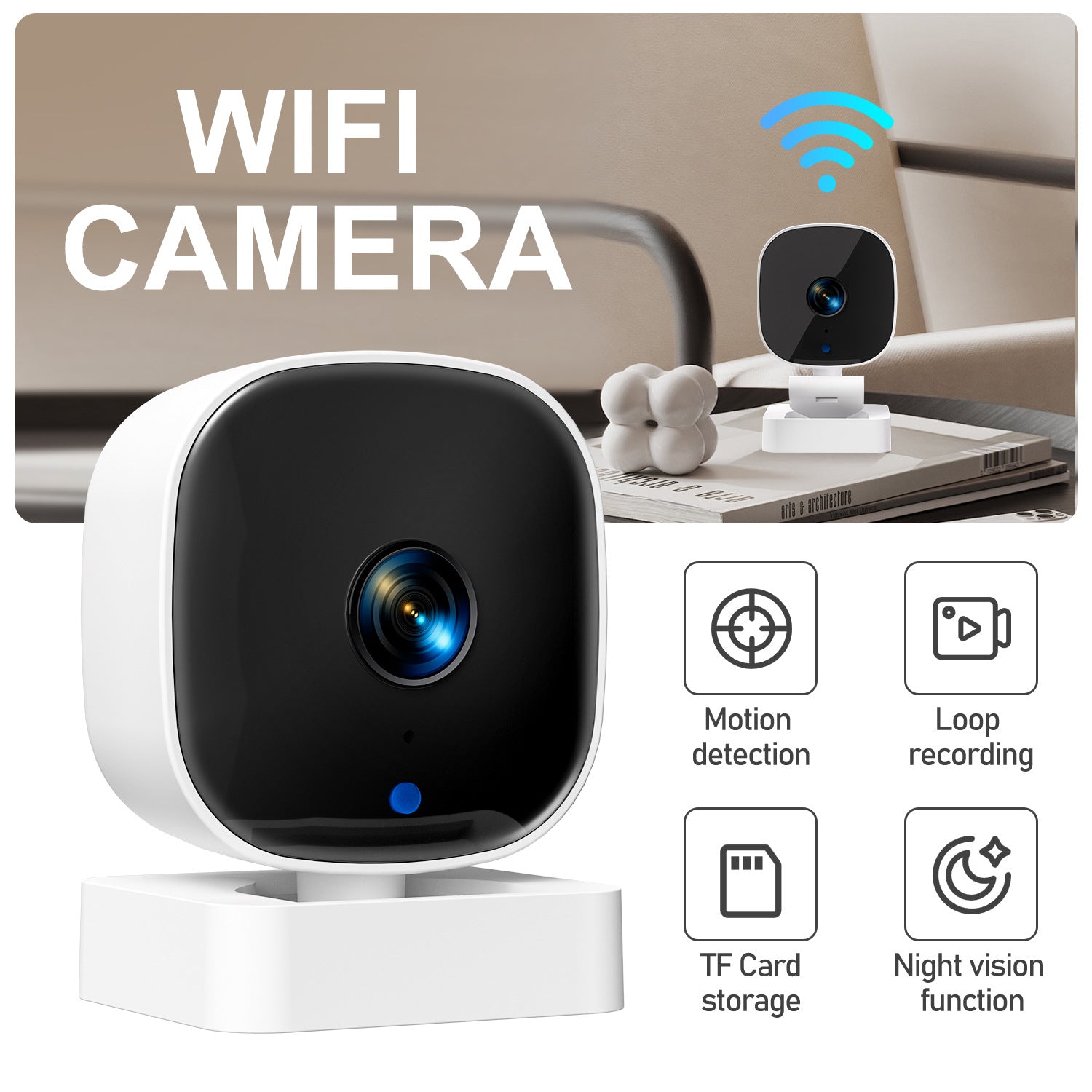 K7 1080P HD WiFi IP sigurnosna kamera – Noćno snimanje, dvosmerni audio i detekcija pokreta