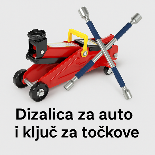 Hidraulična dizalica 2T i univerzalni ključ za točkove