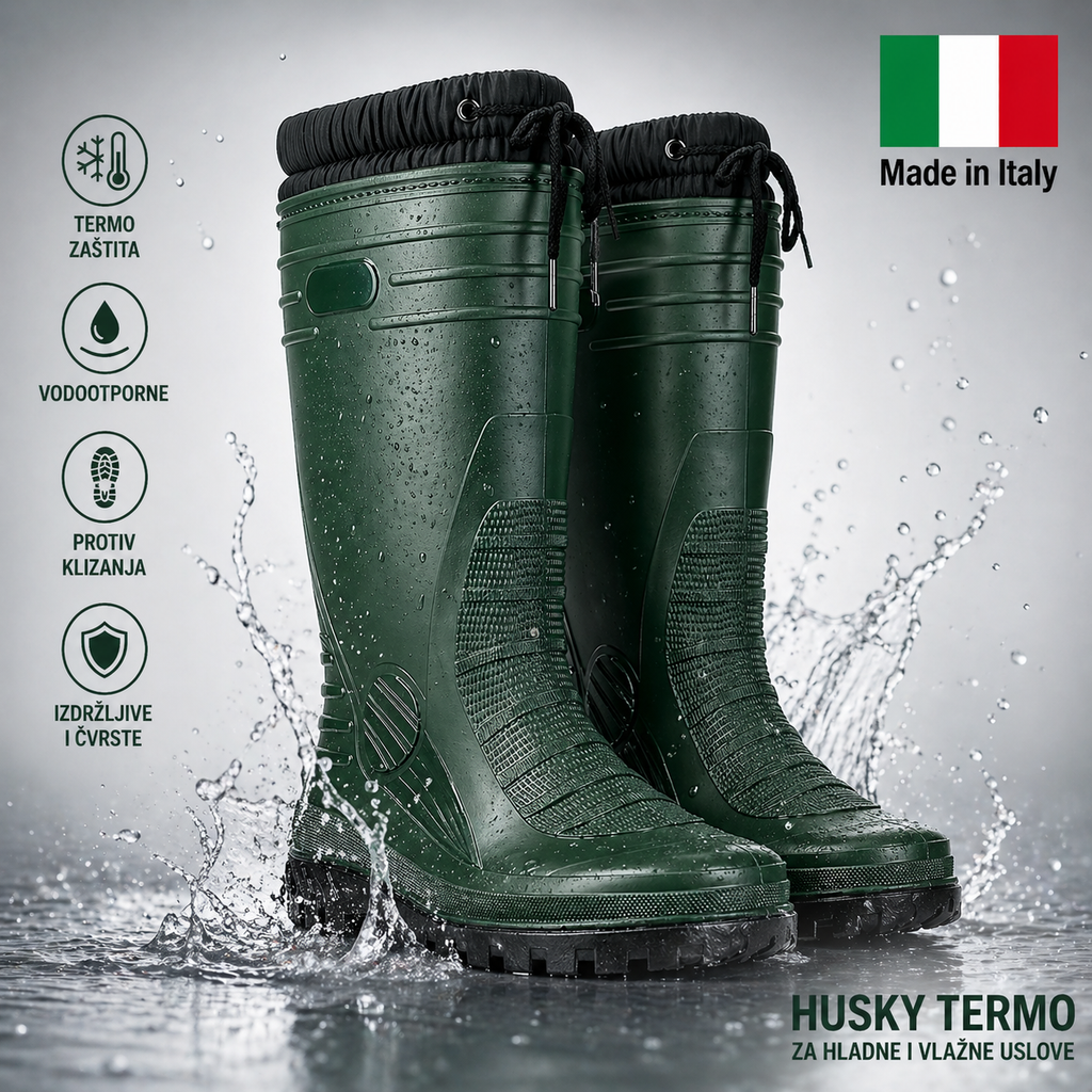Zimske Termo Čizme Husky – PVC Vodootporne | Made in Italy