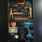 Makita aku srafilica 128v+busilica+cekic+Dve baterije+Pribor
