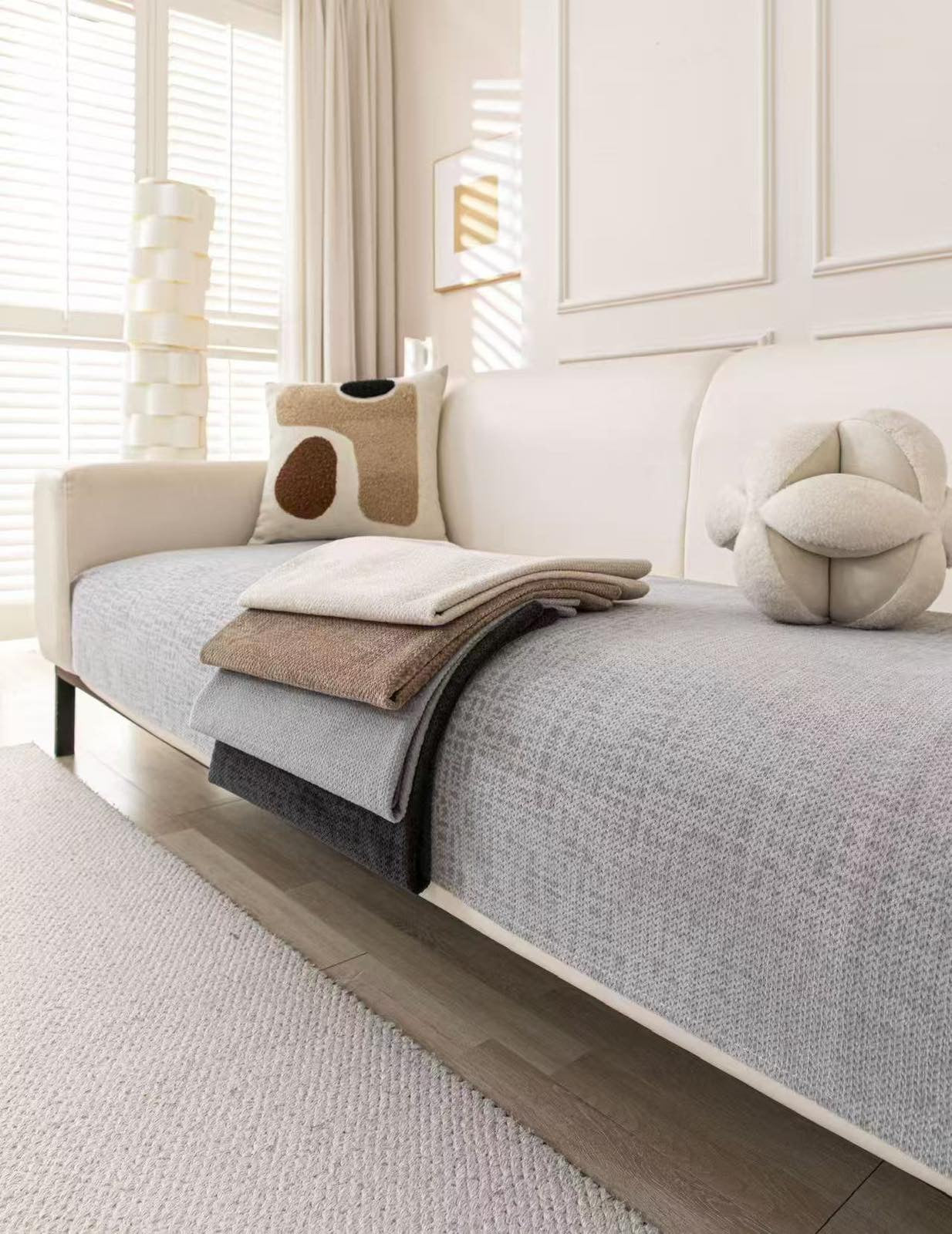 Dekorativni Prekrivač za Krevet 70x150 cm – Mekan Minimal Stil 4 Boje