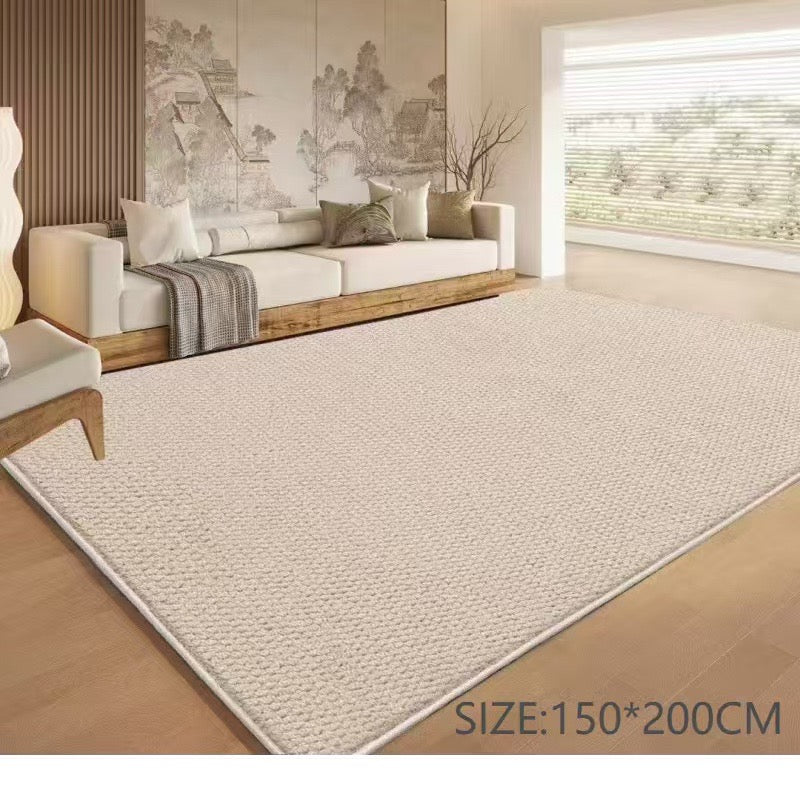 Premium Dekorativni Tepih 150x200 cm – Bež, Bela i Siva Boja