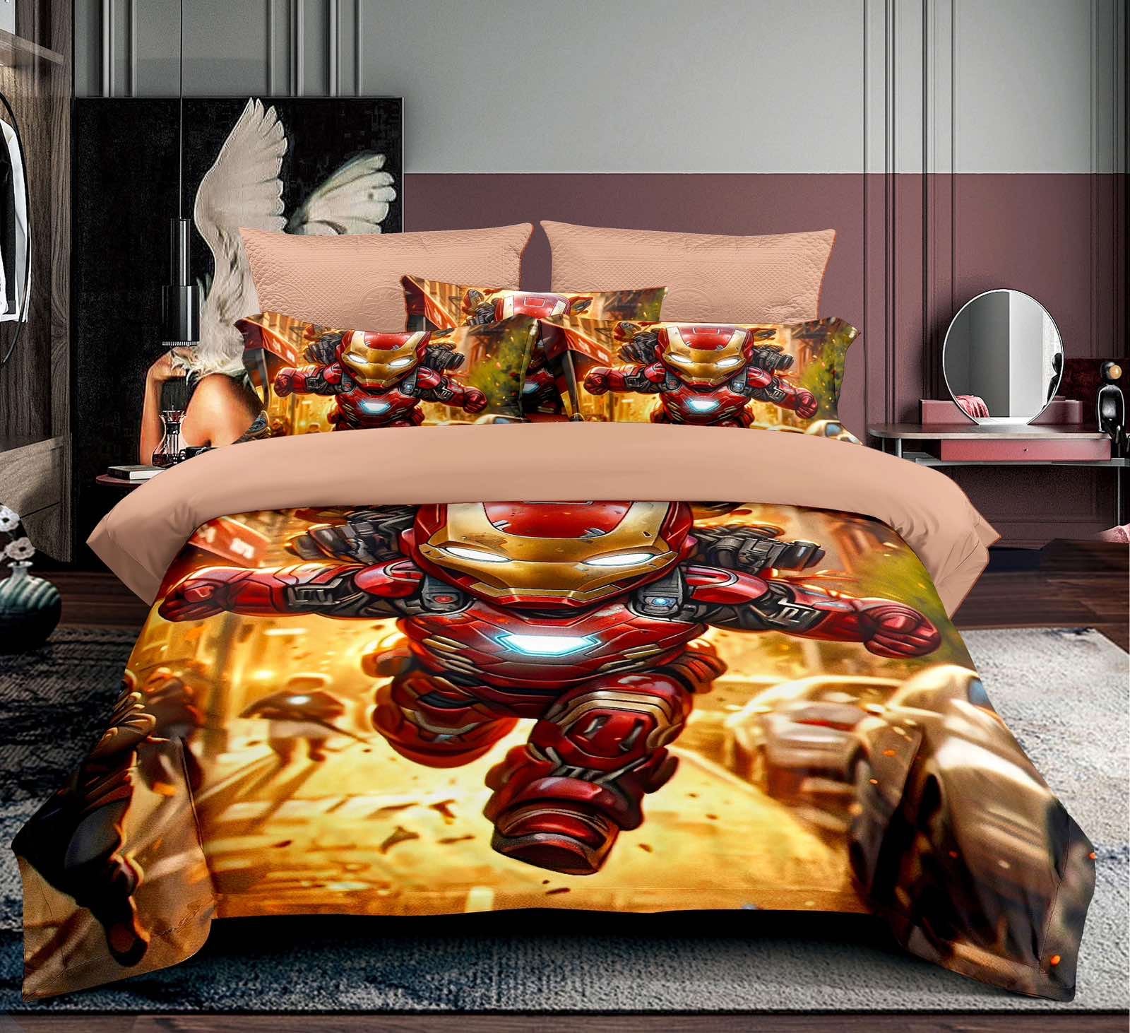 Iron Man 5D Dečija Posteljina 140x200 – Premium Superhero Set za Singl Krevet