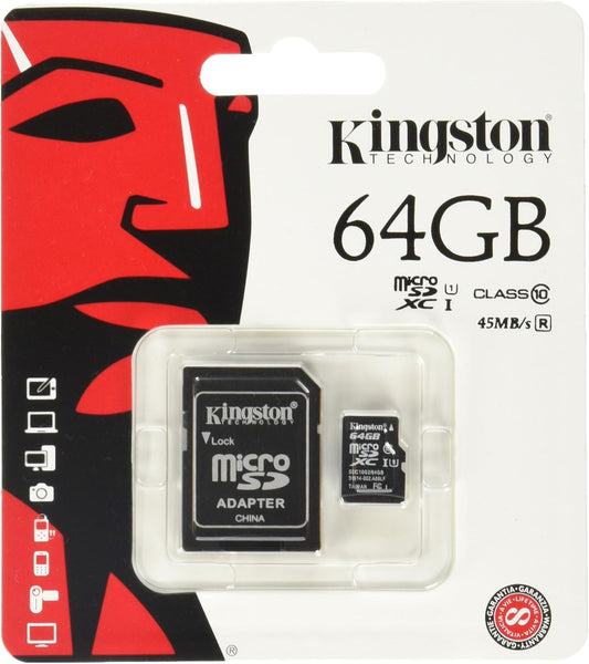 KINGSTON memorijska kartica MicroSD 64GB + adapter