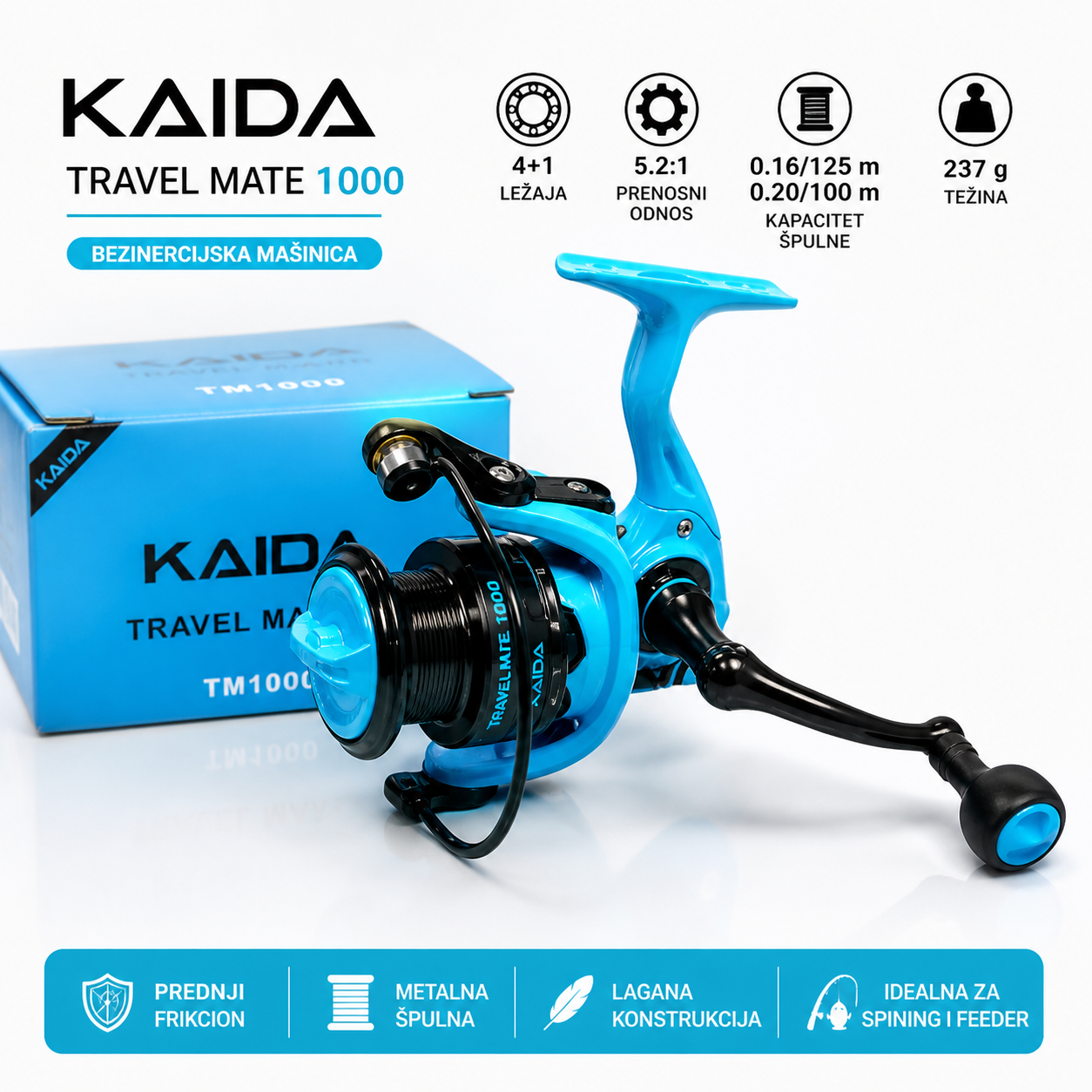 Kaida Travel Mate 1000 Ribolovacka Mašinica