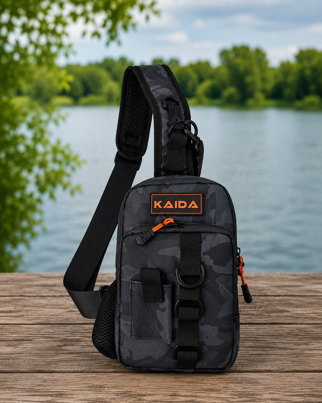 Kaida Camo Ribolovačka Torbica Preko Ramena – Praktična Sling Torba za Ribolovački Pribor