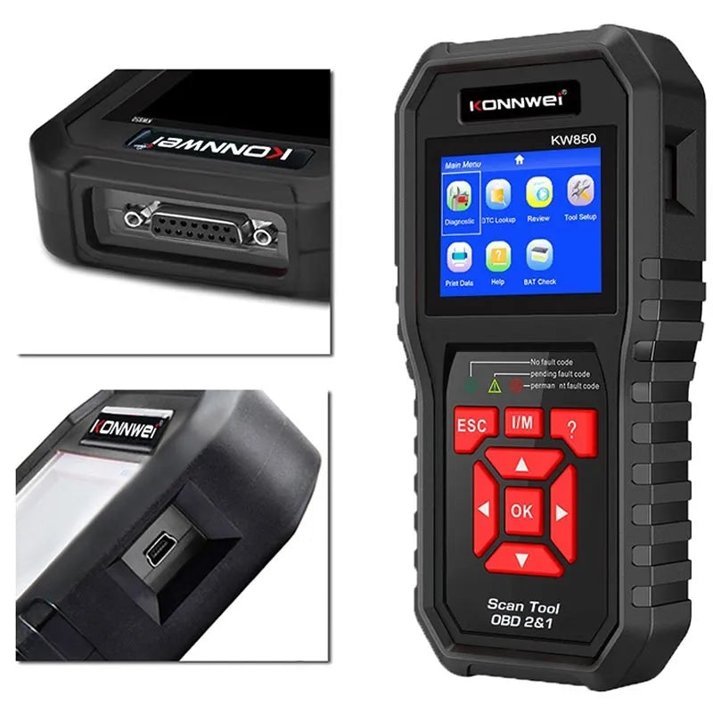 KONNWEI KW850 OBD2 Auto Dijagnostika – Profesionalni Skener sa LCD Ekranom