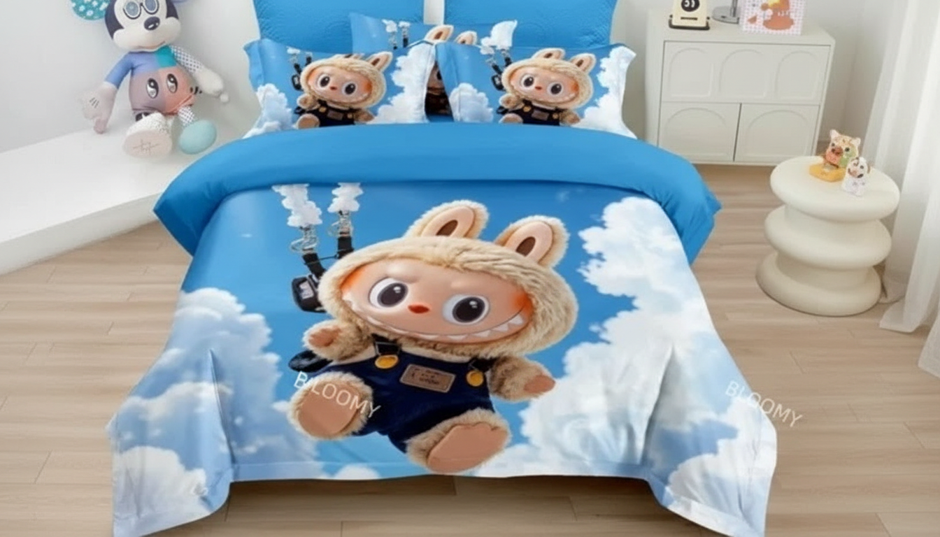 LABUBU 5D Dečija Posteljina za Singl Krevet – 3D Premium Set 140x200