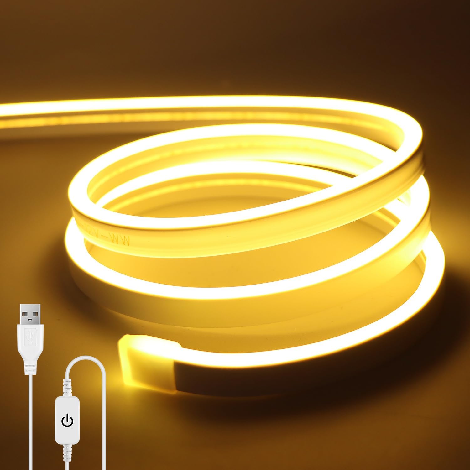 LED NEON flex traka - 10m 220v Toplo Bela